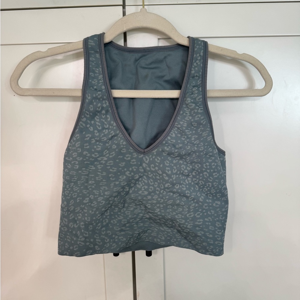 Athleta blue reversible Leopard Print Women's Tank